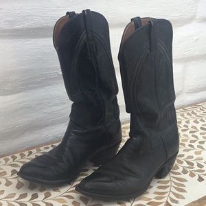 Black Lucchese boots